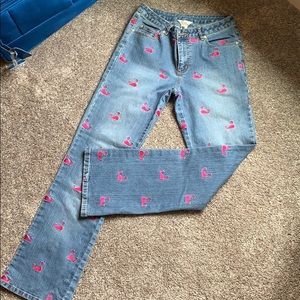 Lilly Pulitzer embroidered jeans